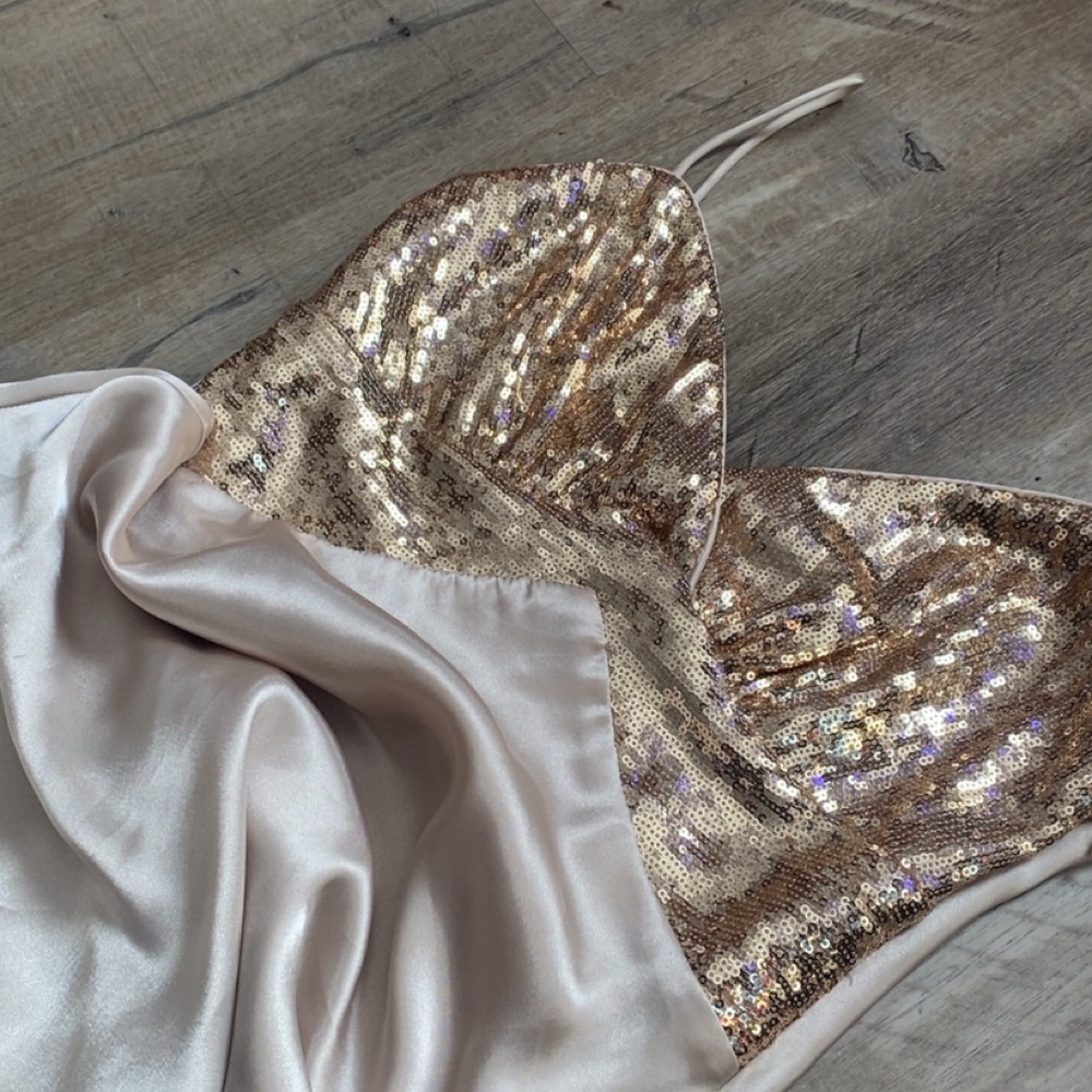 Ariella Cream Satin Dress